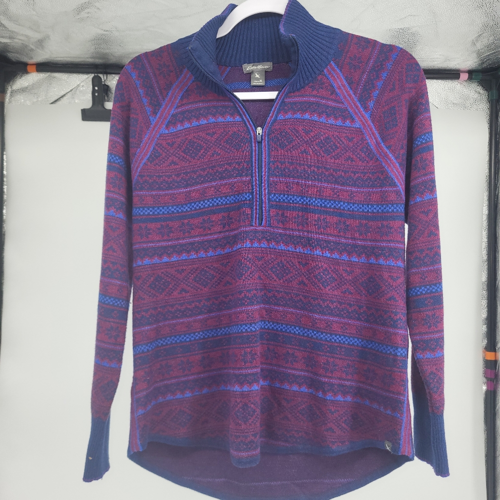 Eddie Bauer 1/4 Zip Mock Neck Sweater